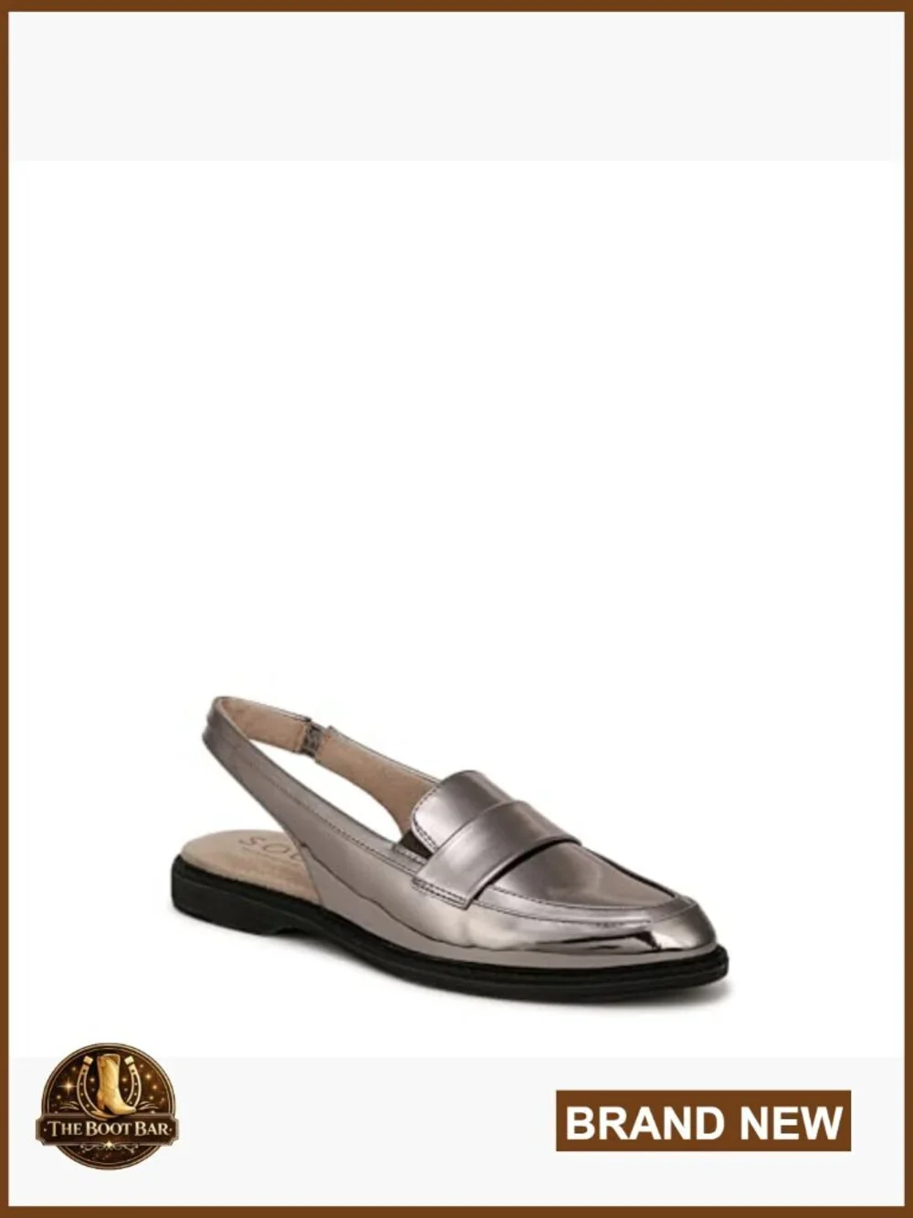 Womens Slingback Loafers Slip On Flats Memory Foam Cushioned